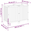 vidaXL tömör akácfa kerti virágtartó béléssel 100 x 50 x 75 cm