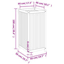 vidaXL tömör akácfa kerti virágtartó béléssel 50 x 50 x 100 cm
