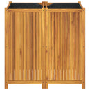 vidaXL tömör akácfa kerti virágtartó béléssel 100 x 50 x 100 cm