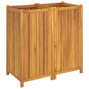 vidaXL tömör akácfa kerti virágtartó béléssel 100 x 50 x 100 cm