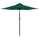 vidaXL zöld kerti napernyő LED-del és acél rúddal 225 x 225 x 212 cm