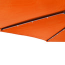 vidaXL terrakotta kerti napernyő LED-del és acél rúddal 225x225x212 cm