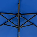 vidaXL azúrkék kerti napernyő LED-del és acél rúddal 225x225x212 cm
