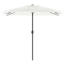 vidaXL fehér kerti napernyő acél rúddal 248 x 248 x 248 cm