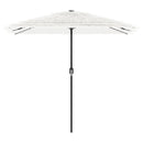 vidaXL fehér kerti napernyő acél rúddal 248 x 248 x 248 cm