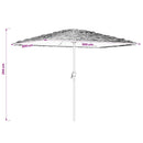 vidaXL barna kerti napernyő acél rúddal 300 x 200 x 250 cm