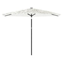vidaXL fehér kerti napernyő acél rúddal 288 x 288 x 225 cm