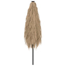 vidaXL barna kerti napernyő LED-del és acél rúddal 248 x 248 x 248 cm