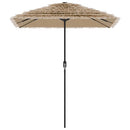 vidaXL barna kerti napernyő LED-del és acél rúddal 300 x 200 x 250 cm