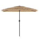 vidaXL barna kerti napernyő LED-del és acél rúddal 300 x 200 x 250 cm