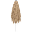 vidaXL barna kerti napernyő LED-del és acél rúddal 223x223x213 cm