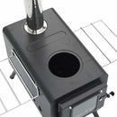 vidaXL fekete acél sátorkályha kéménnyel és összecsukható lábakkal