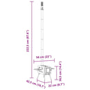 vidaXL fekete acél sátorkályha kéménnyel és összecsukható lábakkal