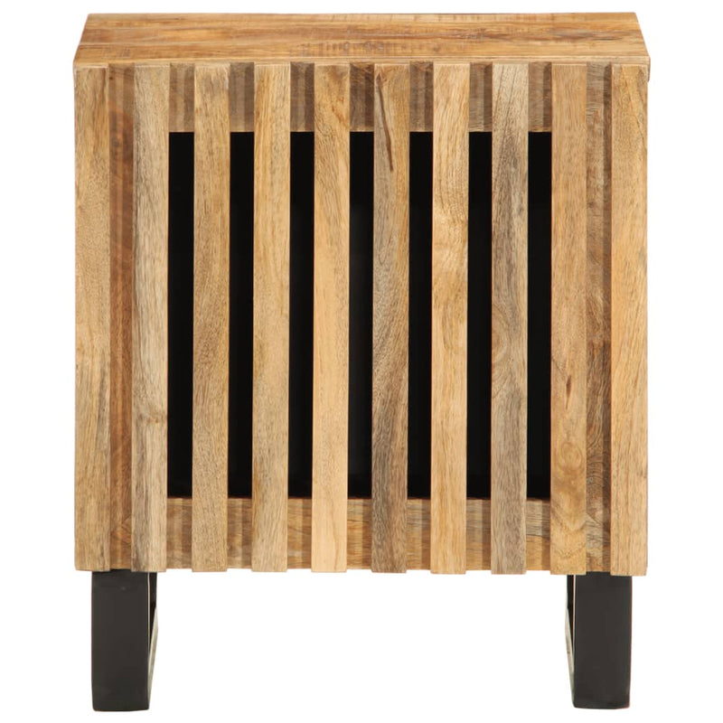 vidaXL 2 db tömör nyers mangófa éjjeliszekrény 40 x 34 x 46 cm