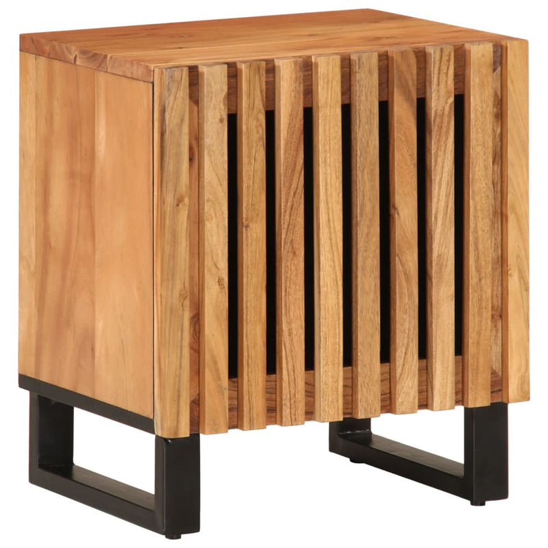 vidaXL 2 db tömör akácfa éjjeliszekrény 40 x 34 x 46 cm
