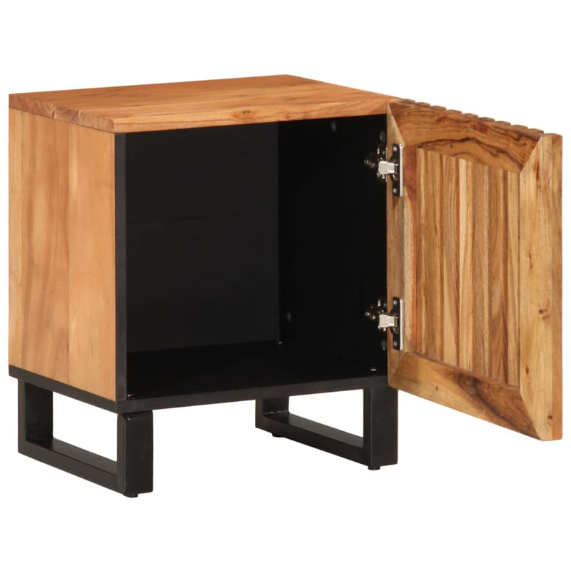 vidaXL 2 db tömör akácfa éjjeliszekrény 40 x 34 x 46 cm