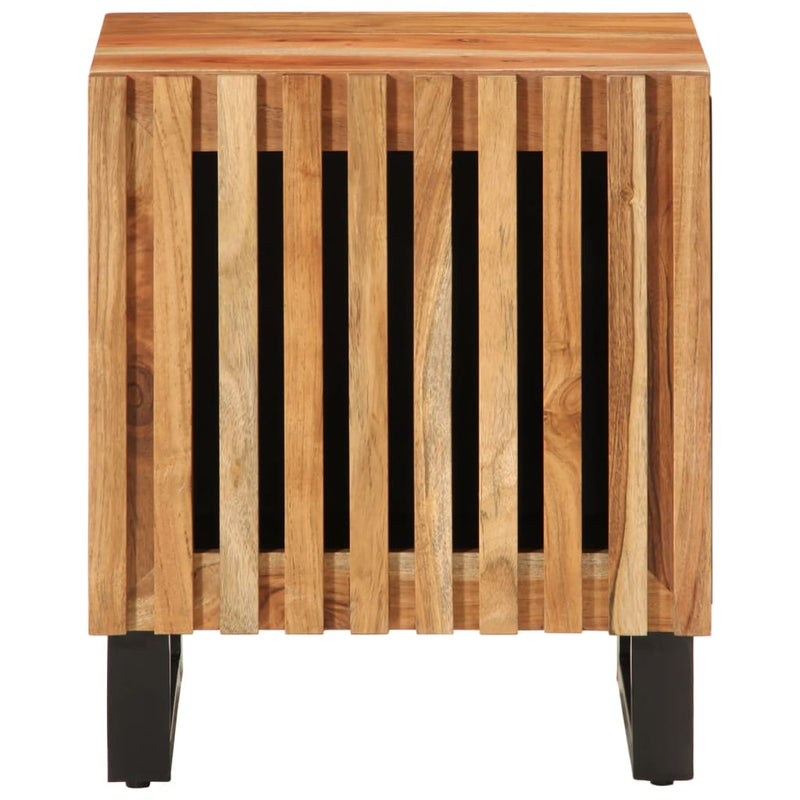 vidaXL 2 db tömör akácfa éjjeliszekrény 40 x 34 x 46 cm