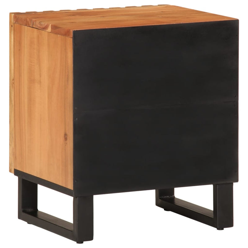 vidaXL 2 db tömör akácfa éjjeliszekrény 40 x 34 x 46 cm