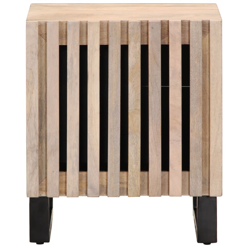 vidaXL fehérített tömör mangófa éjjeliszekrény 40 x 34 x 46 cm