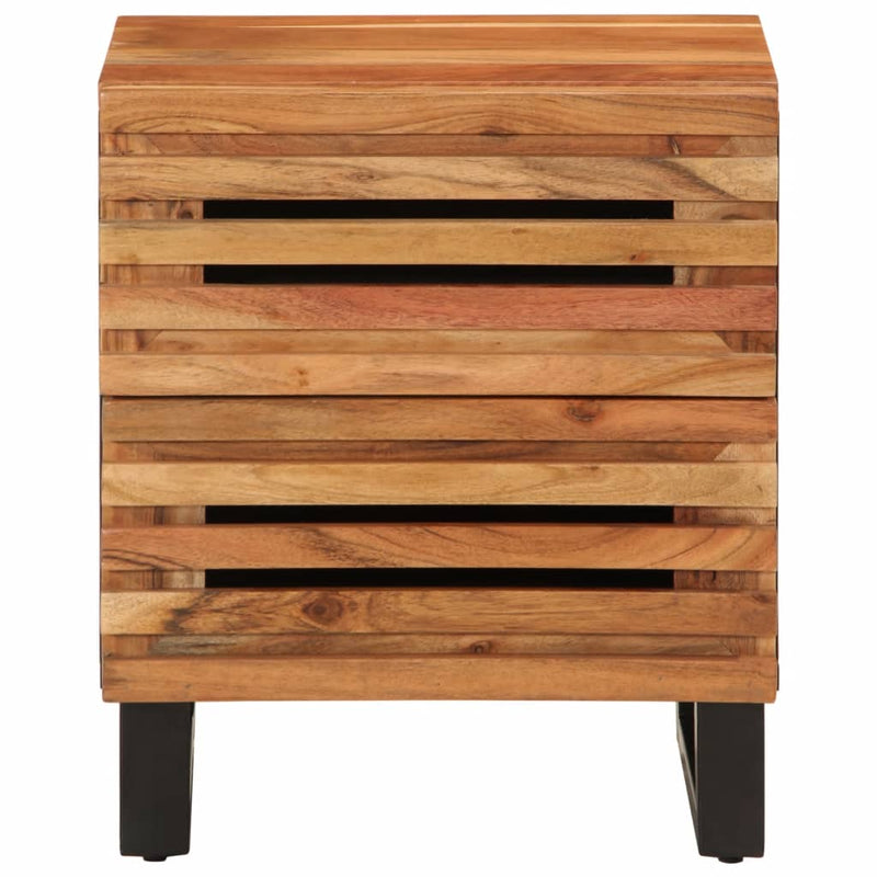 vidaXL tömör akácfa éjjeliszekrény 40 x 34 x 46 cm
