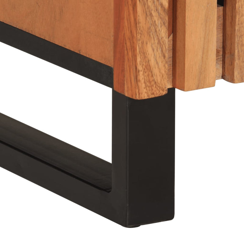 vidaXL tömör akácfa tálalószekrény 60 x 34 x 75 cm