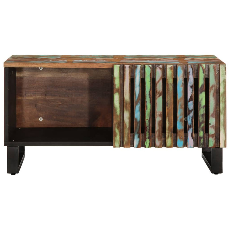 vidaXL tömör akácfa dohányzóasztal 80 x 51 x 40 cm