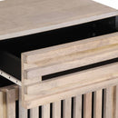 vidaXL fehér tömör mangófa éjjeliszekrény 50 x 34 x 60 cm