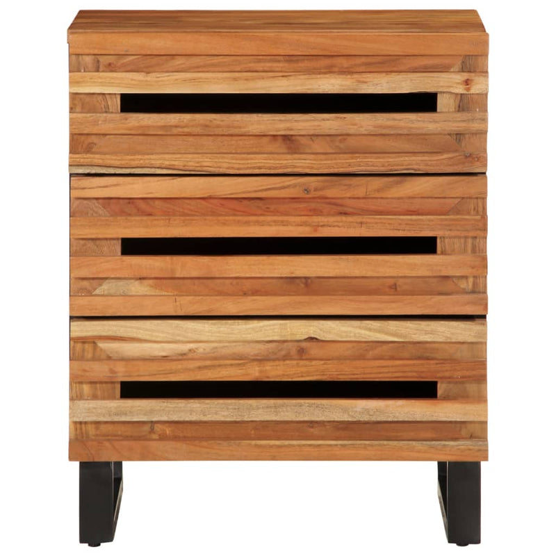 vidaXL tömör akácfa éjjeliszekrény 50 x 34 x 62 cm