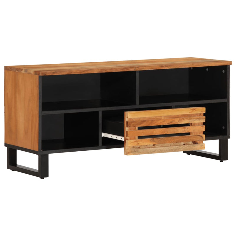 vidaXL tömör akácfa TV-szekrény 100 x 34 x 46 cm