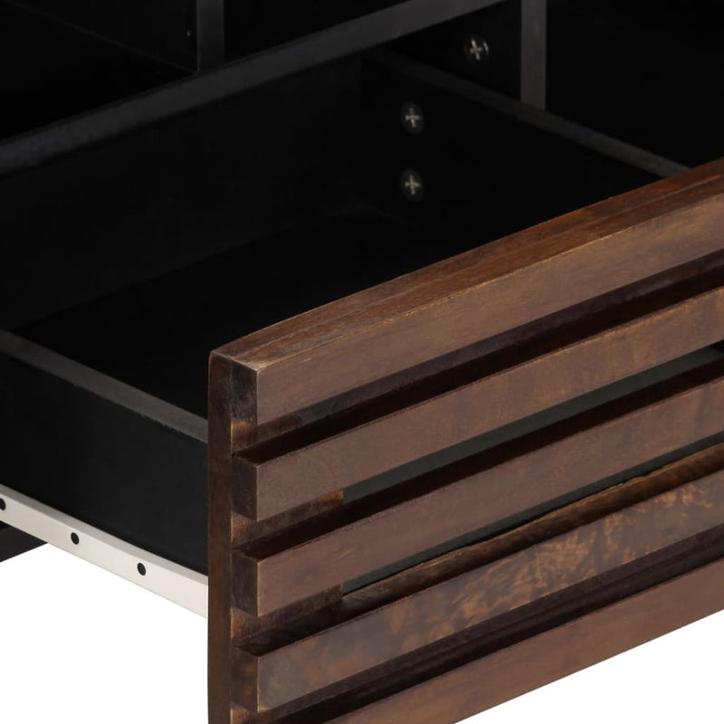 vidaXL barna tömör mangófa TV-szekrény 100 x 34 x 46 cm