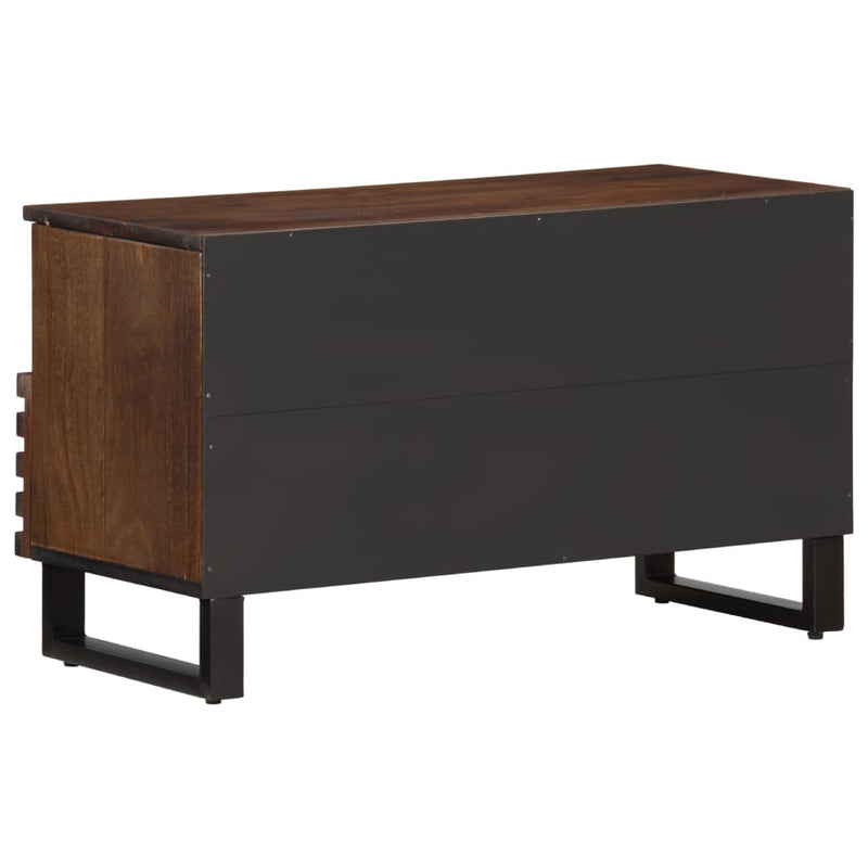 vidaXL barna tömör mangófa TV-szekrény 80 x 34 x 46 cm