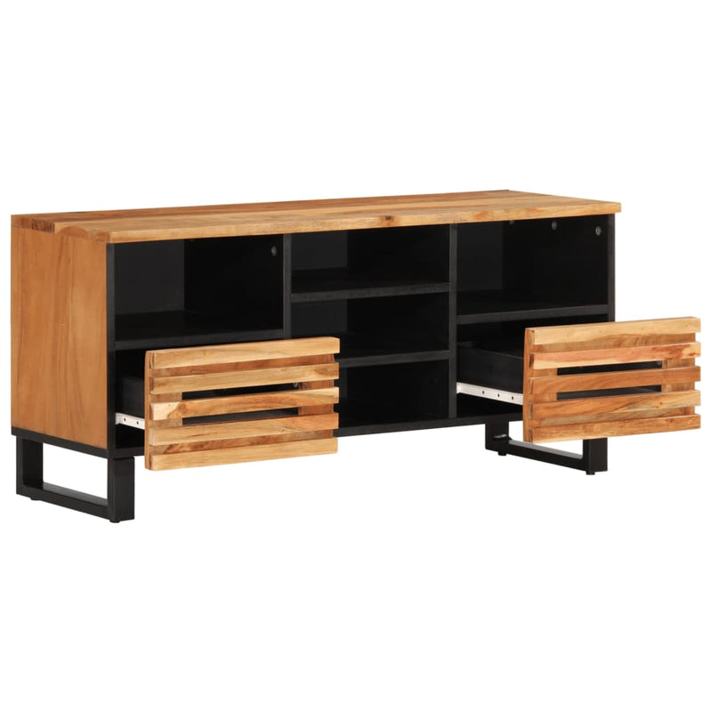 vidaXL tömör akácfa TV-szekrény 100 x 34 x 46 cm