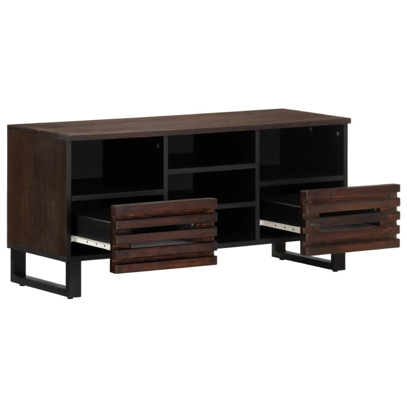vidaXL barna tömör mangófa TV-szekrény 100 x 34 x 46 cm