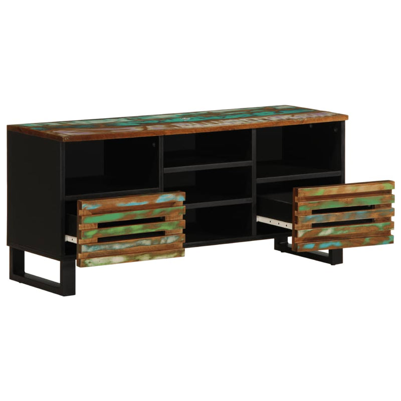 vidaXL tömör akácfa TV-szekrény 100 x 34 x 46 cm