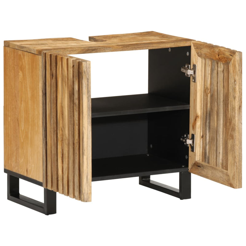 vidaXL tömör mangófa fürdőszobai mosdószekrény 62 x 34 x 58 cm
