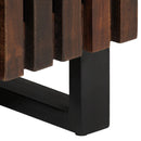 vidaXL barna tömör mangófa tálalószekrény 38 x 34 x 160 cm