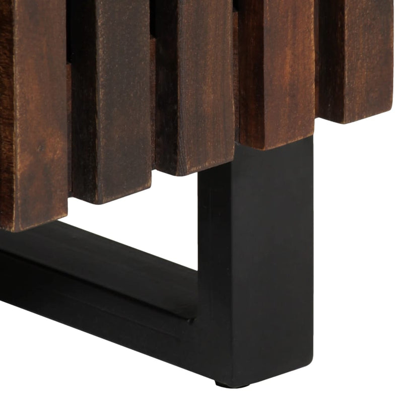 vidaXL barna tömör mangófa tálalószekrény 38 x 34 x 160 cm