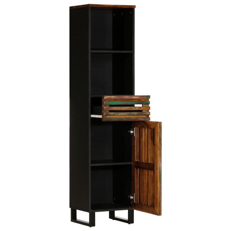 vidaXL tömör akácfa tálalószekrény 38 x 34 x 160 cm