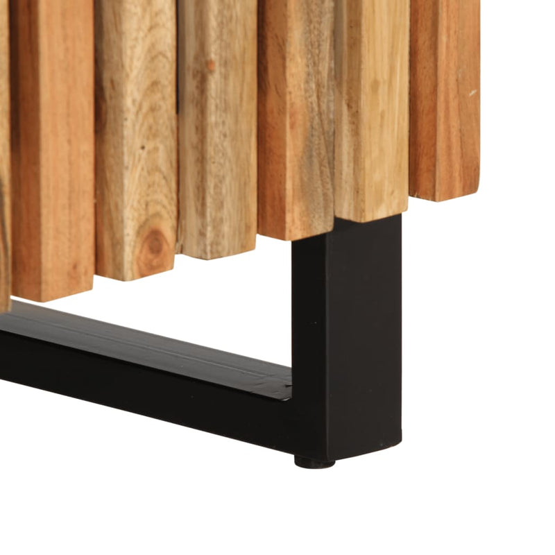 vidaXL tömör akácfa tálalószekrény 60 x 34 x 75 cm