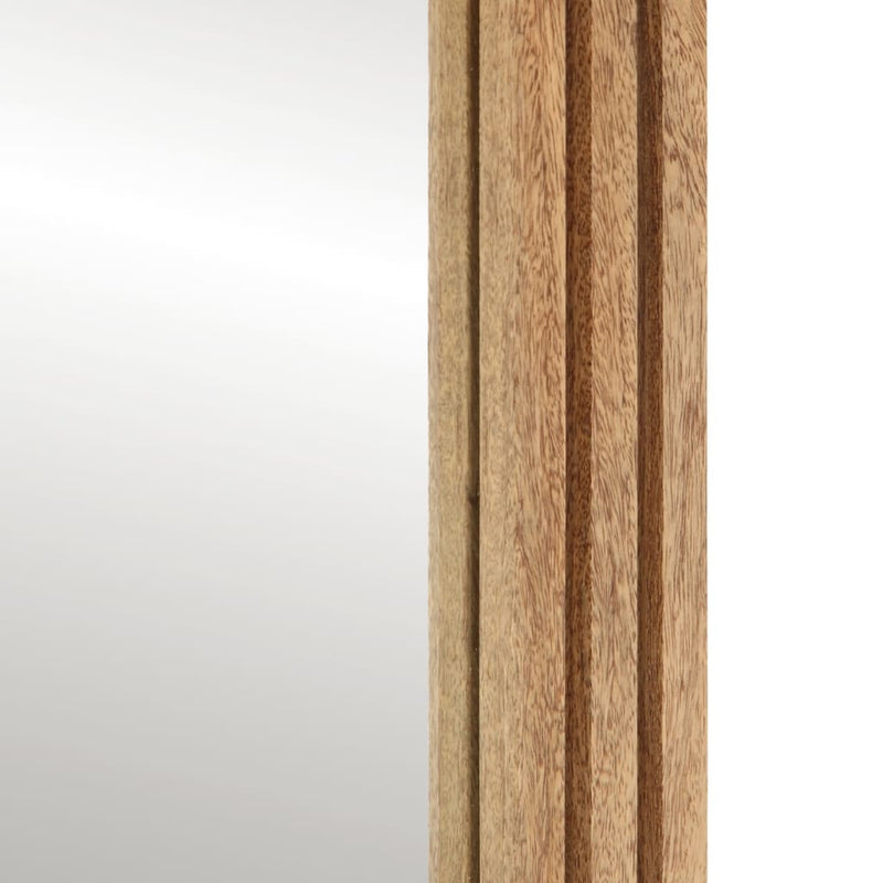 vidaXL tömör nyers mangófa és üveg fürdőszobatükör 50 x 70 cm