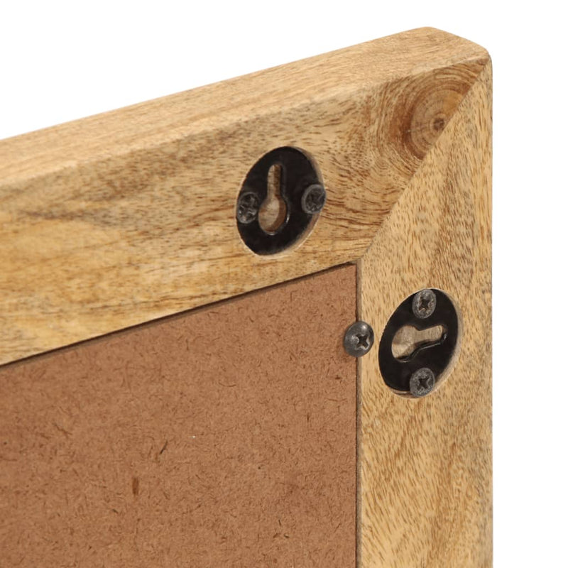 vidaXL tömör nyers mangófa és üveg fürdőszobatükör 50 x 70 cm