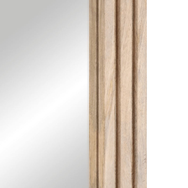 vidaXL tömör mangófa és üveg fürdőszobatükör 50 x 70 cm