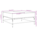 vidaXL sonoma tölgy szerelt fa és fém dohányzóasztal 95 x 95 x 45 cm