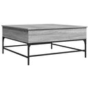 vidaXL szürke sonoma szerelt fa és fém dohányzóasztal 95 x 95 x 45 cm