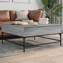 vidaXL szürke sonoma szerelt fa és fém dohányzóasztal 95 x 95 x 45 cm