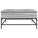 vidaXL szürke sonoma szerelt fa és fém dohányzóasztal 95 x 95 x 45 cm