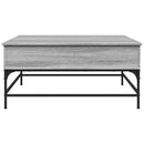 vidaXL szürke sonoma szerelt fa és fém dohányzóasztal 95 x 95 x 45 cm