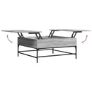 vidaXL szürke sonoma szerelt fa és fém dohányzóasztal 95 x 95 x 45 cm