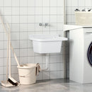 vidaXL fehér gyanta falra szerelhető mosdókagyló 50x35x24 cm