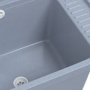 vidaXL szürke gyanta falra szerelhető mosdókagyló 50x35x24 cm